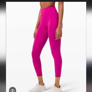 Lululemon Pink Leggings Size 8 GC